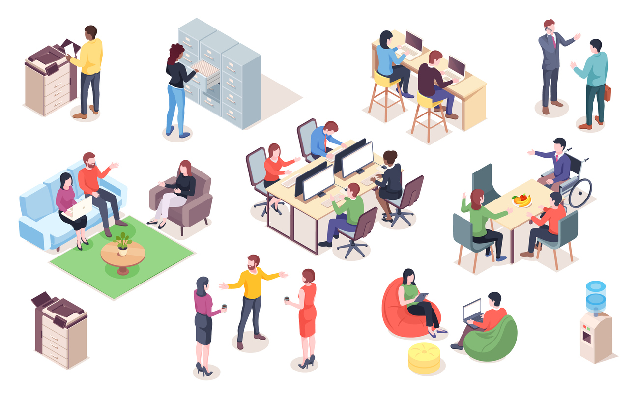 Illustration of office space as featured image for 6 Innovations That Will Make Your Office Space More Productive